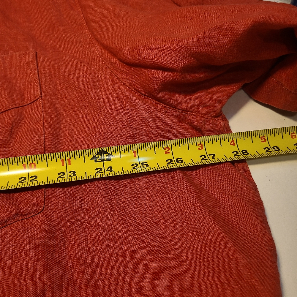 Caribbean Linen Shirt Mens 2XT Short Sleeve Button Up Pocket - Picture 6 of 10